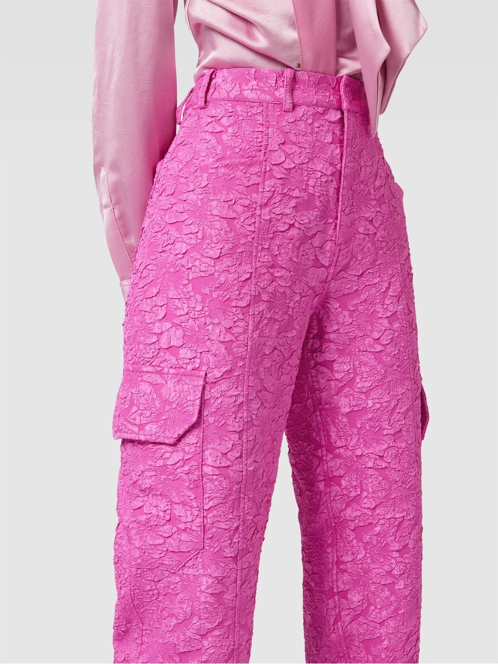 Baum und Pferdgarten Cargo Pants Fuchsia Magenta Pink Lace Jacquard Brocade M